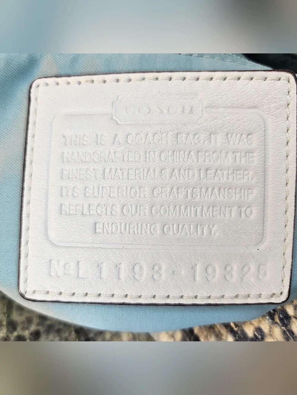 Coach Python Embossed Off White Kristin Hobo Bag 2011